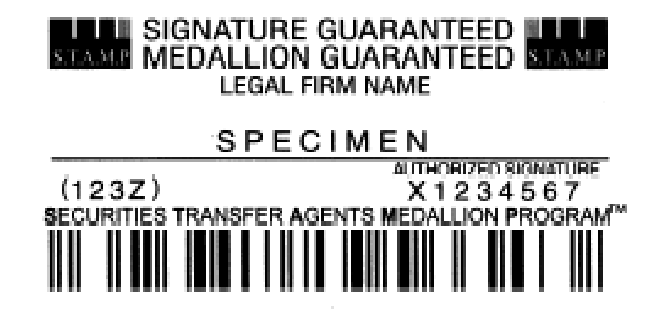 signature guaranteed